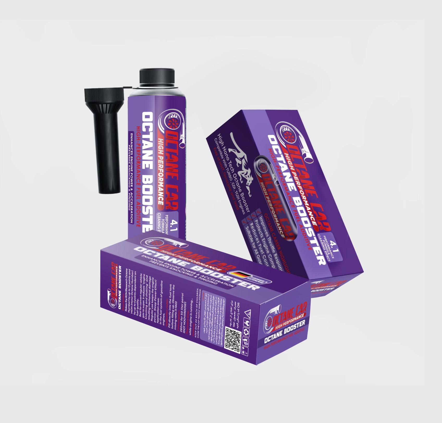 پکیج ۶ عددی اکتان کار بنفش(خودرو داخلی)